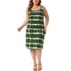 thumbnail image 1 of Agnes Orinda Tallas Grandes Vestidos de Verano sin Mangas con Diseño Tie Dye para Mujeres Vestido de Playa Camiseta Vestido Casual Suelto de Tirantes 4X Verde Militar, 1 of 6