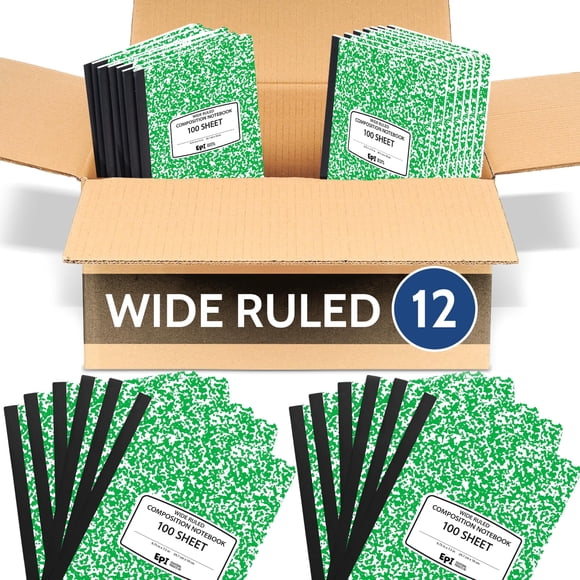 Cuaderno EPI tapa dura mármol 24 x 19 cm 200 páginas, paquete de 12