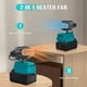 thumbnail image 4 of Soplador de Aire Caliente Portátil Calentador de Auto Inalámbrico Desempañador de Auto Calentador de Parabrisas Calentamiento Rápido y Ventilador de Enfriamiento para Batería Ma*kita 18V, 4 of 8