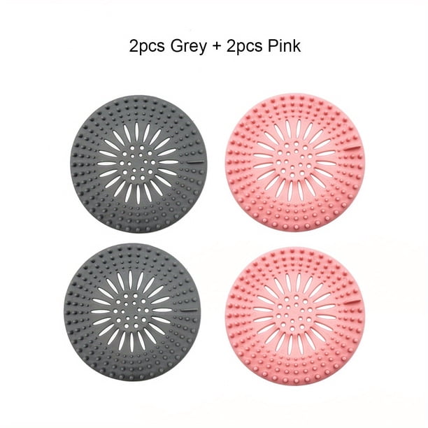 1/2/4pcs Bathroom Hair Catcher, Sundries Filter Net, Hair Filter, Easy To Install And Clean, For Bathroom Bathtub And Kitchen, Bathroom Accessories