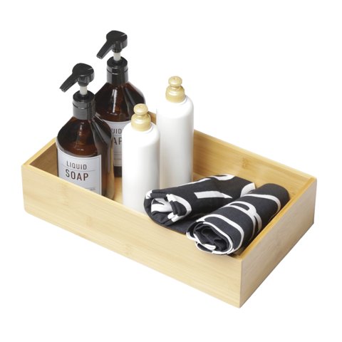 Caja Multipropósito Bambú Natural Hbt 35X20X9 Cm