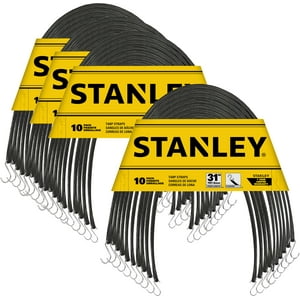 Cordones Elásticos De Lona De Goma Stanley S300431 Negros, Paquete De 40