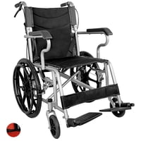 Nanofort - Silla Ruedas Plegable Aluminio Ligera Premium Con Freno