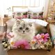 thumbnail image 1 of Lovely Pet Cat Bedding Set Animal Funny Duvet Cover Pillowcases Comforter Cover Bed Linens Bedclothes, 1 of 5