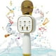 thumbnail image 1 of Micrófono De Karaoke Bluetooth 5 0 Inalámbrico Con Altavoz Cambio De Voz Y Tws Duet Batería Duradera Color Oro, 1 of 5