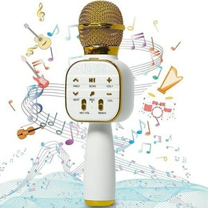 Veatool - Micrófono De Karaoke Bluetooth 5.0 Inalámbrico Con Altavoz, Cambio De Voz Y Tws Duet, Batería Duradera - Color Oro