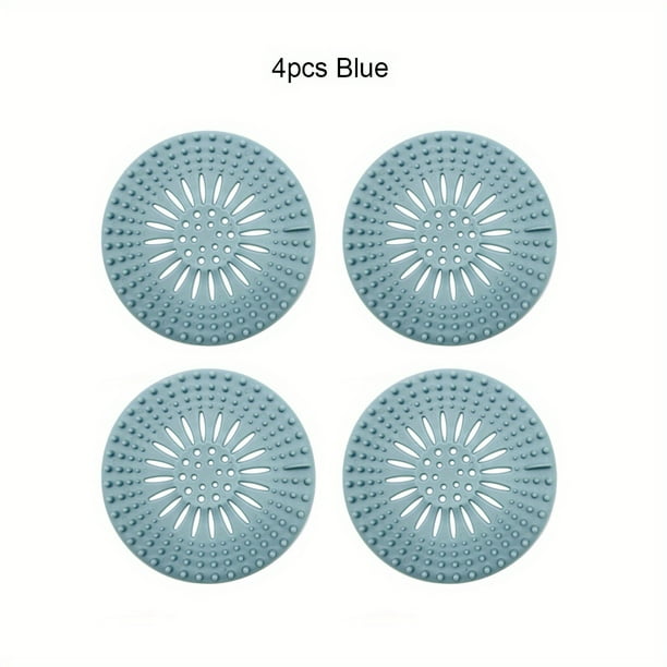 1/2/4pcs Bathroom Hair Catcher, Sundries Filter Net, Hair Filter, Easy To Install And Clean, For Bathroom Bathtub And Kitchen, Bathroom Accessories