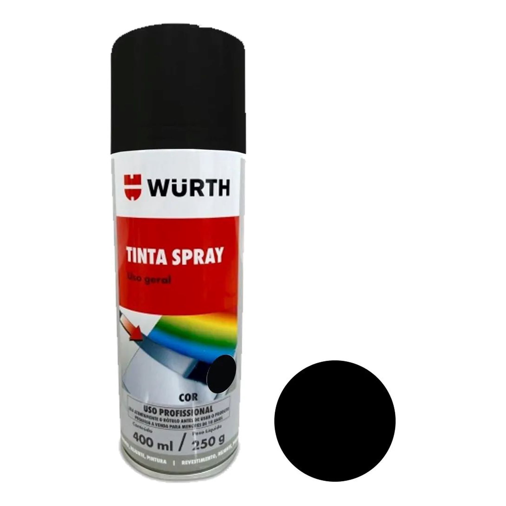 Metalfer - Pintura En Spray 400ml Wurth Color Negro