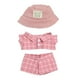 thumbnail image 3 of Conjunto De Ropa Para Muñecos De Peluche, Traje A Cuadros Rosa, Trajes Para Muñecos De Peluche De 15 Cm Con Sombrero Rosa, 3 of 3