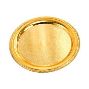 Magideal - Bandeja De Almacenamiento Para Servir, Bandeja Para Servir Frutas, Plato De Cena De Aleación De Aluminio, Plato De Cena Para Fiesta, Ensalada De Queso Oro