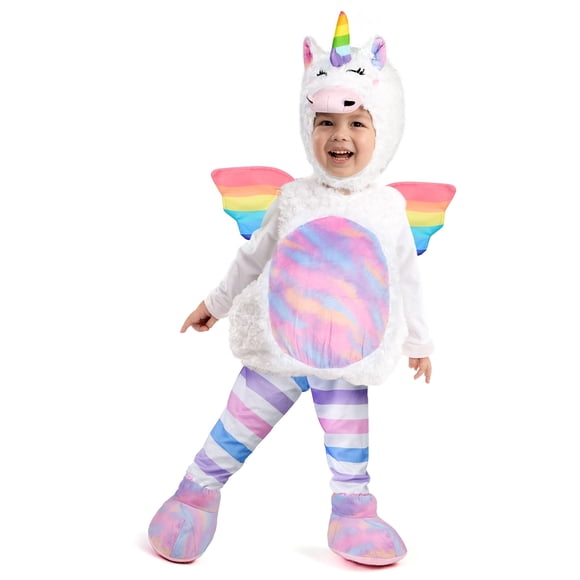 Costume Spooktacular Creations, bonito unicornio con alas, niña 3T