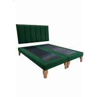 Muebles New - Cama Super King Lineal Verde Felpa