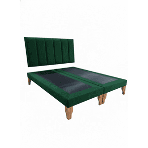 Muebles New - Cama Super King Lineal Verde Felpa