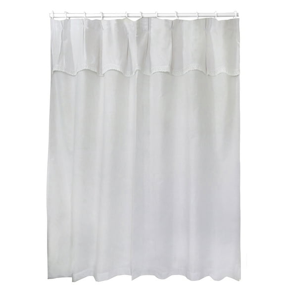 Juego de Cortina para Baño Broderie Amanda 6 Piezas Blanca