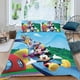 thumbnail image 2 of Mickey Mouse Clubhouse+ Conjunto de sábanas temático, trío de piezas, cómodo y amigable con la piel, diseño único, regalo de decoración para el hogar para familiares, amigos y fans,173cm *218cm, 2 of 6
