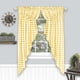 thumbnail image 1 of Cortina de ventana ACHIM Buffalo Check, 183 x 160 cm, color amarillo y blanco, 1 of 6