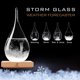 thumbnail image 2 of Predictor del tiempo Storm Glass FOXKEY de 19 cm con base de madera, 2 of 7