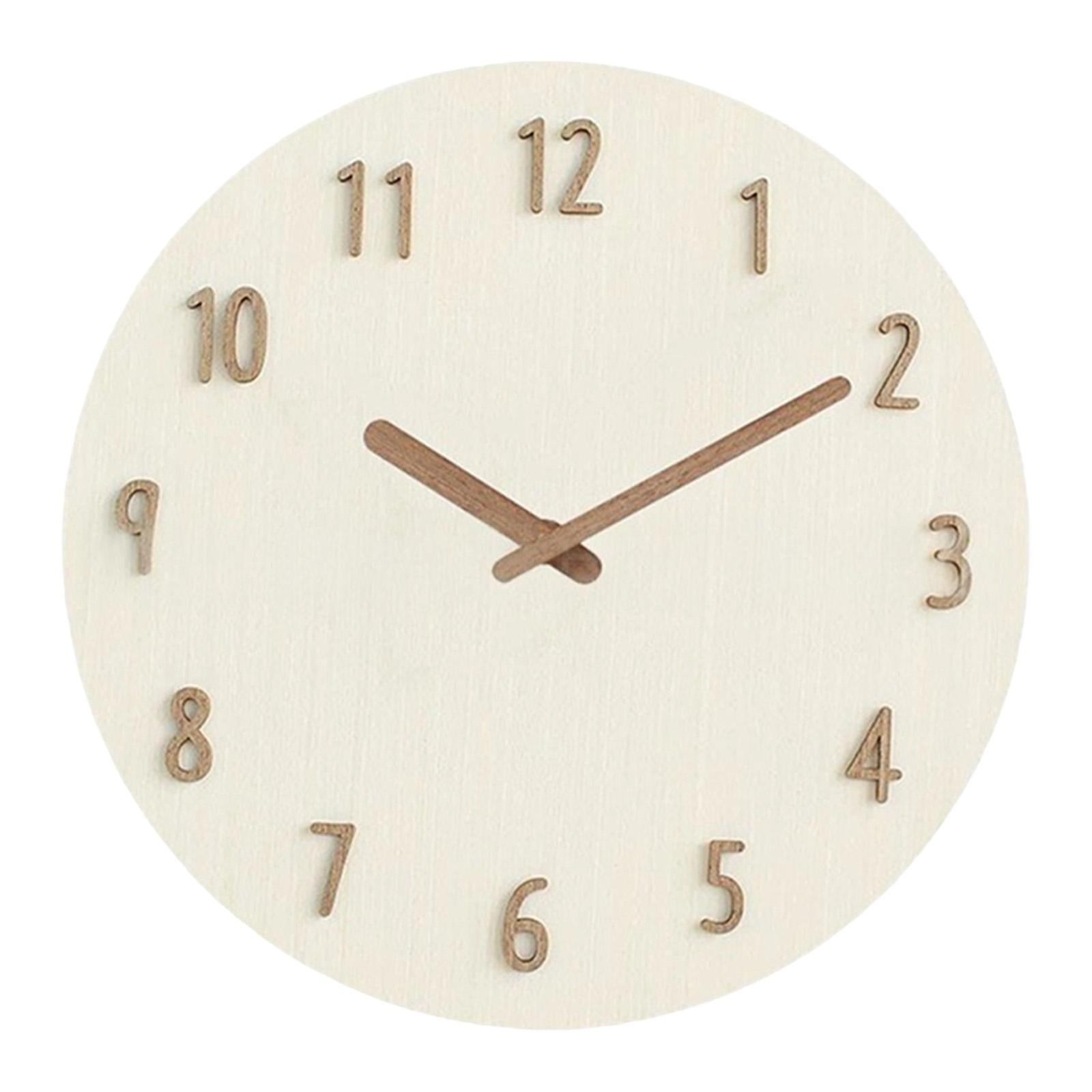 Magideal - Reloj Colgante Redondo De 30 Cm Con Movimiento Silencioso, Para Decoración Del Hogar, Reloj De Pared Sin , Para Navidad, Inauguración De La Casa Blanco