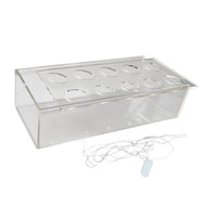 Bothyi - Florero De Acrílico, Maceta Transparente Para Decoración De Mesa De Comedor De Escritorio, 25Cm X 10Cm X 6,5 Cm