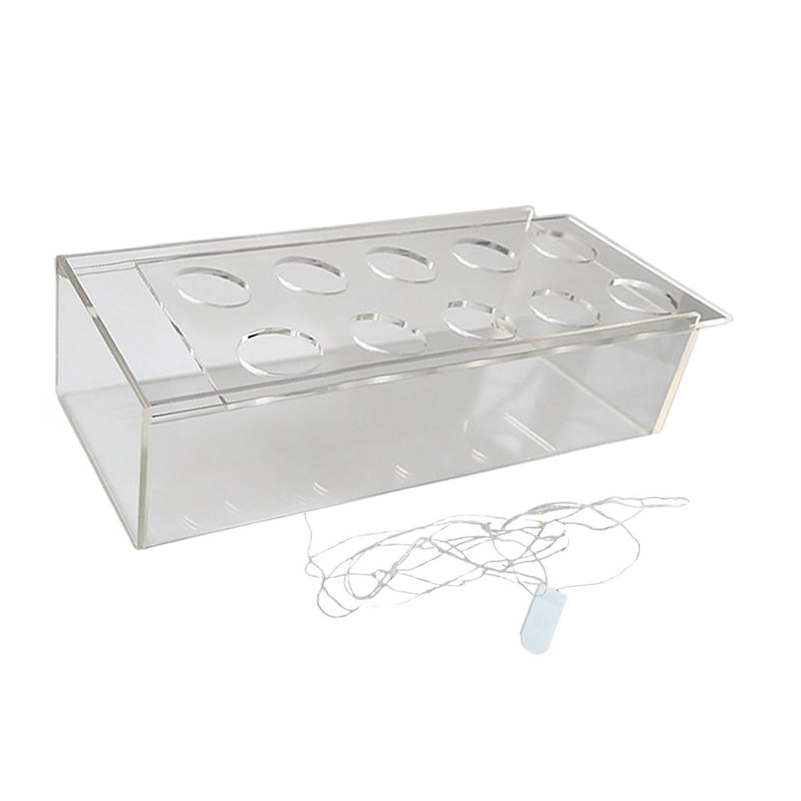 Bothyi - Florero De Acrílico, Maceta Transparente Para Decoración De Mesa De Comedor De Escritorio, 25cm X 10cm X 6,5 Cm