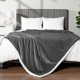 thumbnail image 1 of Manta PAVILIA Sherpa de forro polar para cama queen size, color gris oscuro, 1 of 8