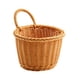thumbnail image 5 of Cesta de almacenamiento de ratán sintético, organizador de baño, cesta decorativa rústica, práctica, soporte para utensilios de cocina para sala de Marrón oscuro, 5 of 5