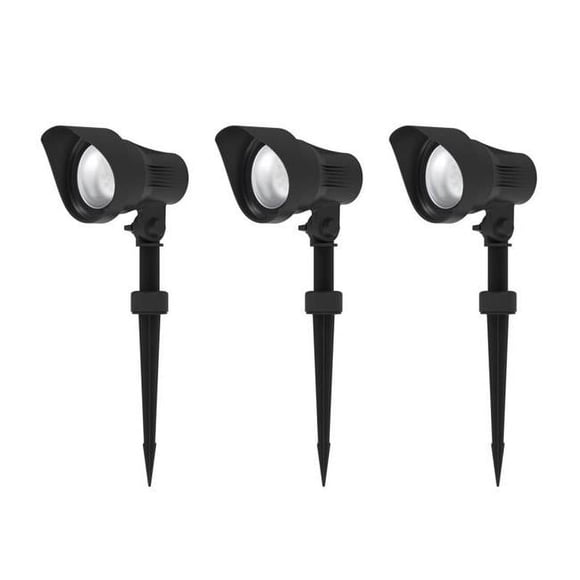 Pathway Light Living Accents LED negros de 12 W, paquete de 3