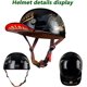 thumbnail image 2 of Casco CHPINGN M (53-56 cm) Aprobado DOT de Cara Abierta estilo Baseball, 2 of 6