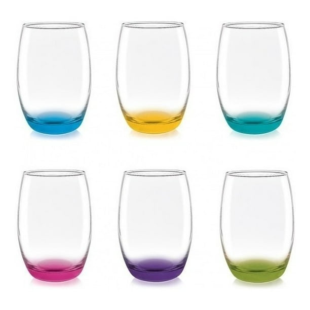 Set De 6 Vasos Altos Mikonos Fondo Color