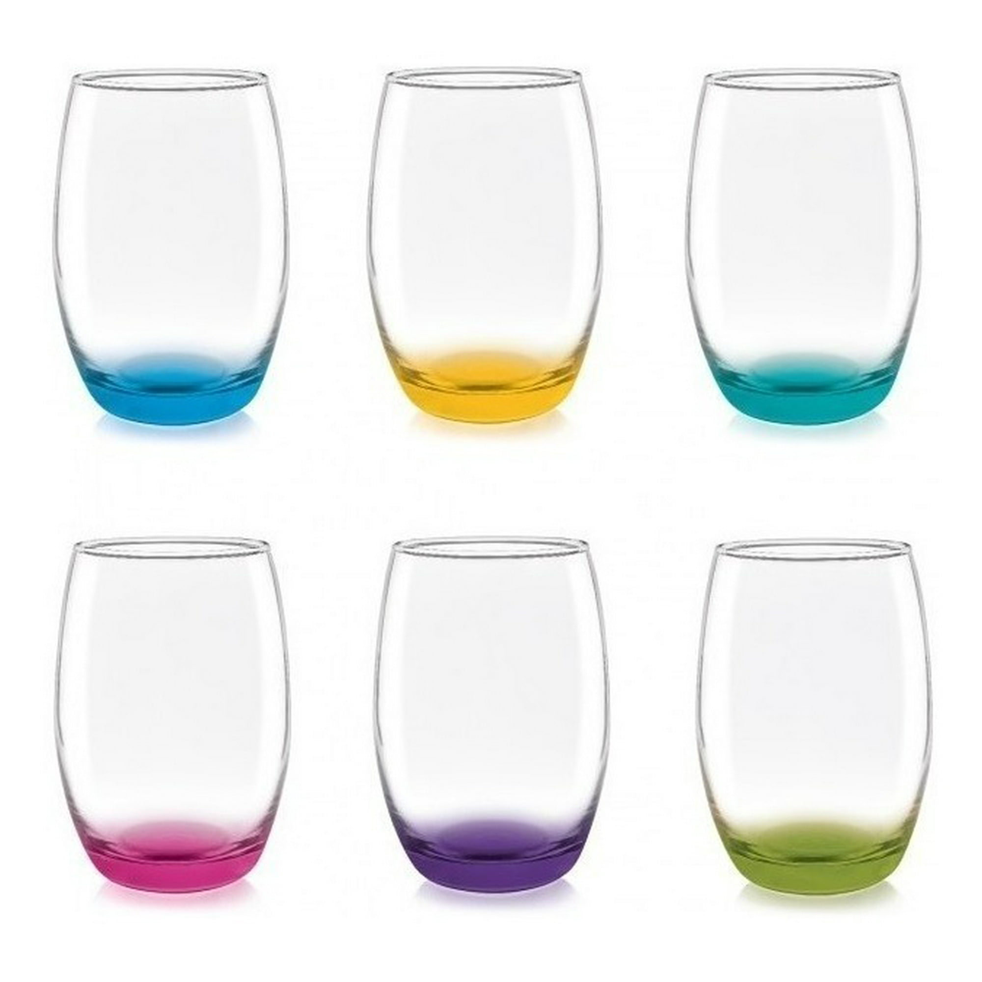 Genérico - Set De 6 Vasos Altos Mikonos Fondo Color