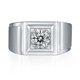 thumbnail image 2 of Anillos de Compromiso de Moissanita 1 Uds Corte Redondo Color D Claridad VVS1 Alianzas de Boda de Moissanita para Hombre Anillos de Diamante de Plata Esterlina S925 con Certificado, 2 of 9