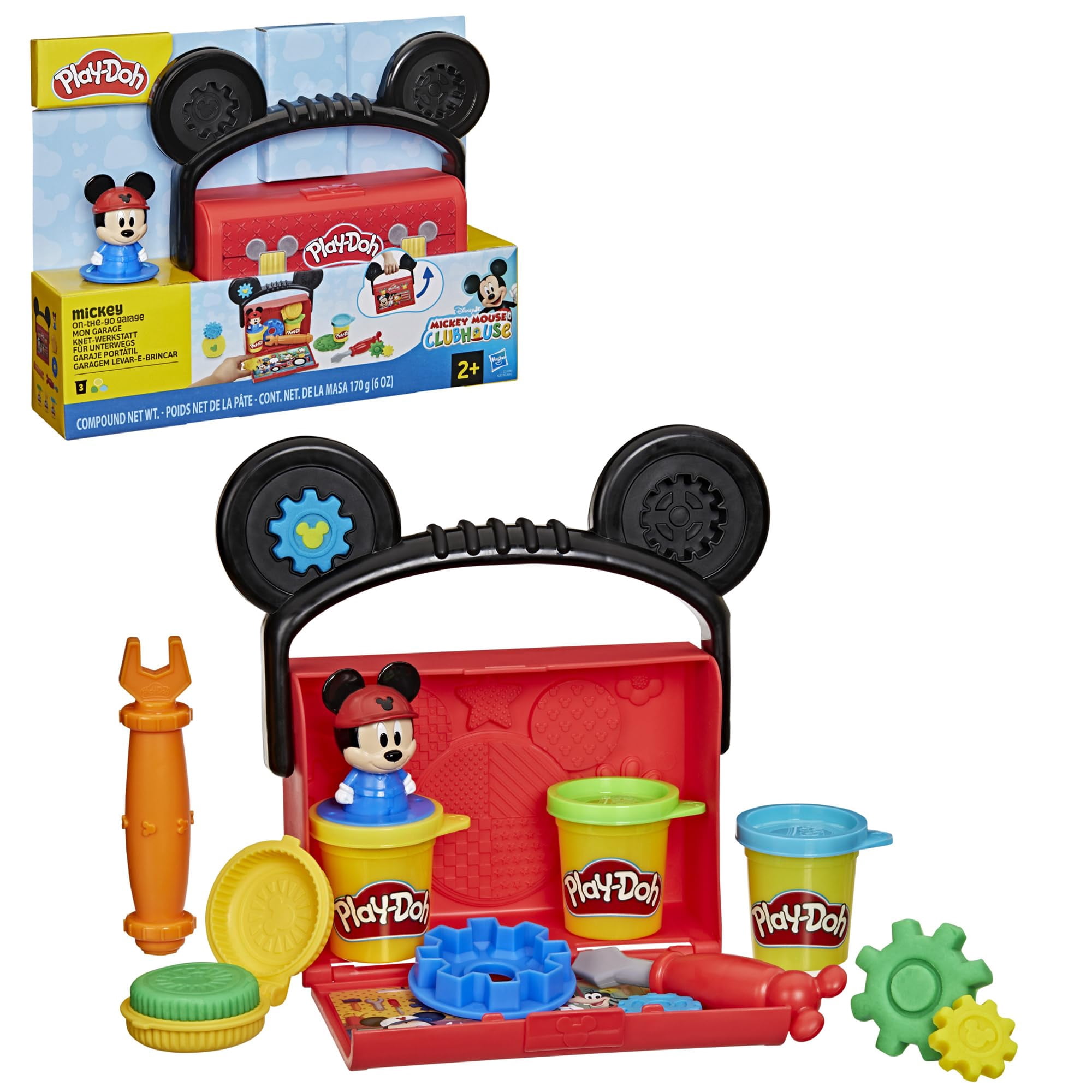 Playset Play-doh Disney Mickey Mouse Clubhouse On-the-go Garage