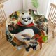 thumbnail image 2 of Kung Fu Panda 4 Mantel Redondo con Estampado Icónico de Temática, Se Adapta a la Mayoría de Mesas, Fácil de Cuidar, Regalo Perfecto para Aficionados, Amigos y Familia.152cm, 2 of 5