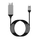 thumbnail image 1 of Adaptador HDMI A USB C Cable USB C A HDMI De 2M Para Monitores Tableta Oficina En Casa Negro, 1 of 3