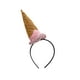 thumbnail image 2 of Diadema en forma de cono de helado Nicky Bigs Novelties de felpa, 18 cm, 2 of 3