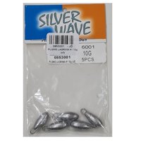 Silver Wave - Plomo De Pesca Forma Lagrima 10 Grs 5 Unidades -