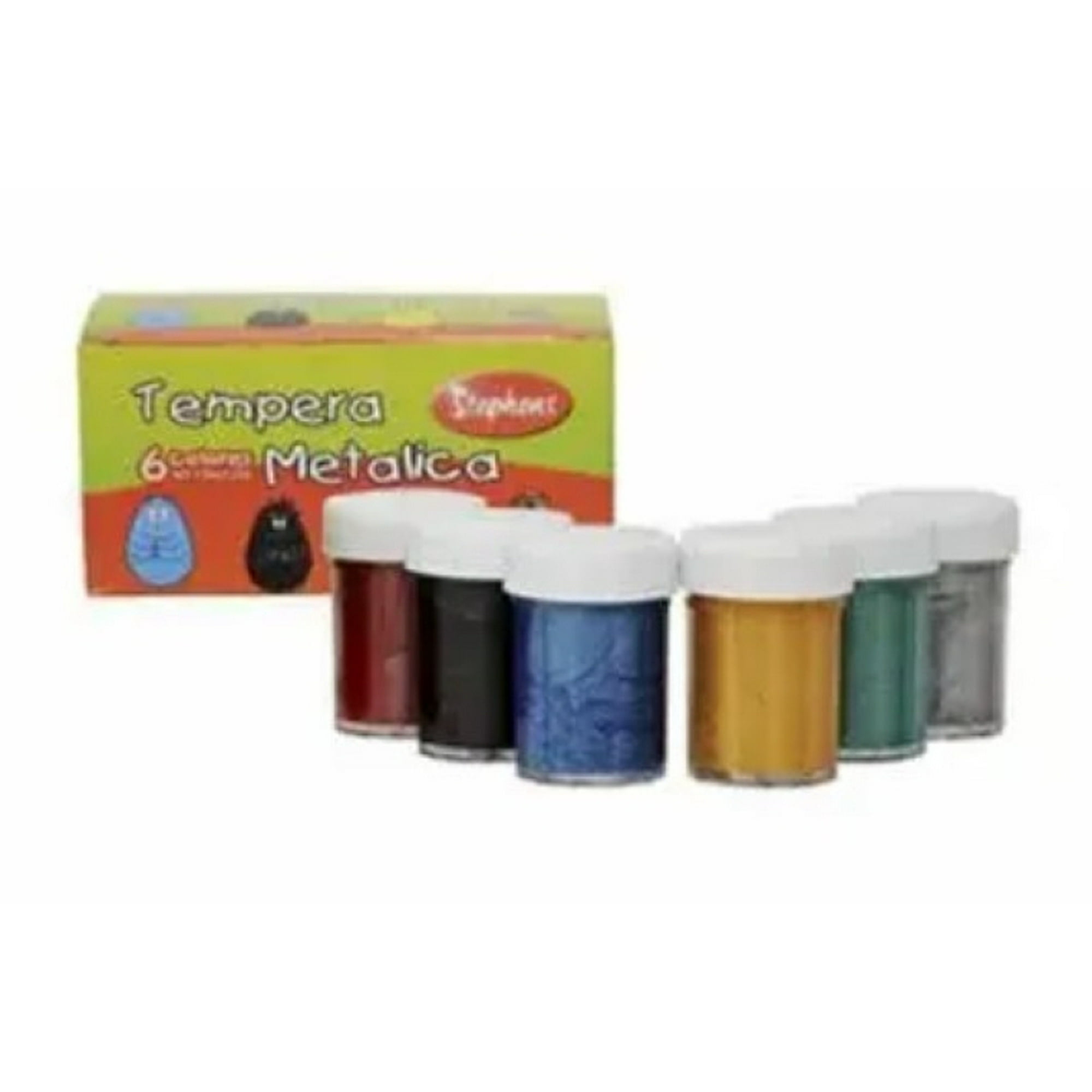 Stephens - Caja De Tempera 6 Colores Metalica