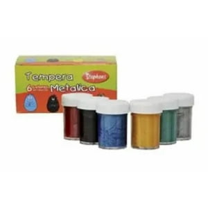 Stephens - Caja De Tempera 6 Colores Metalica