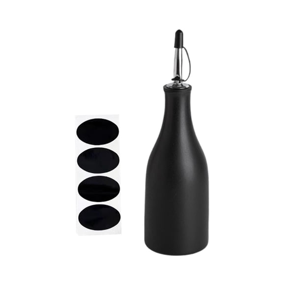 Botella De Aceite De Cocina Cerámica Gran Capacidad 300 Ml Botella Dispensadora De Salsa Shoyu Negro