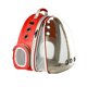 thumbnail image 1 of Portador De Gato Expandible Frente Trasero Transparente Mochila De Burbujas Bolsa De Viaje Para Mascotas Rojo, 1 of 5