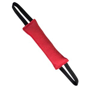 Ioensy - Dog Bite Tug Toy Dos Manijas Suaves Cuerda Chew Toy Para Sacerdote Alemán Tug Of War Red