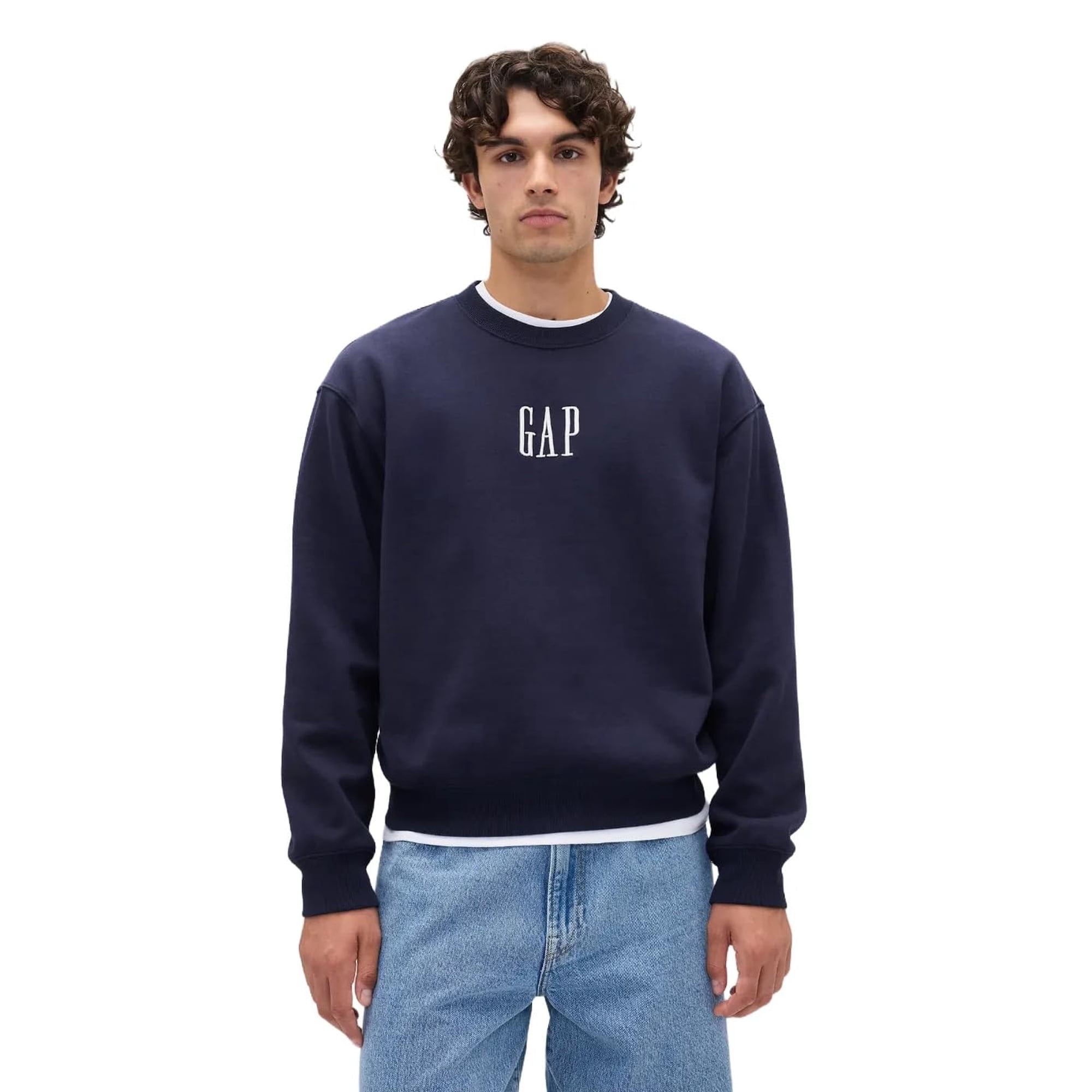 Sudadera Gap Para Hombre, Cuello Redondo, Cuello Redondo, Nueva, Azul Marino, Talla S