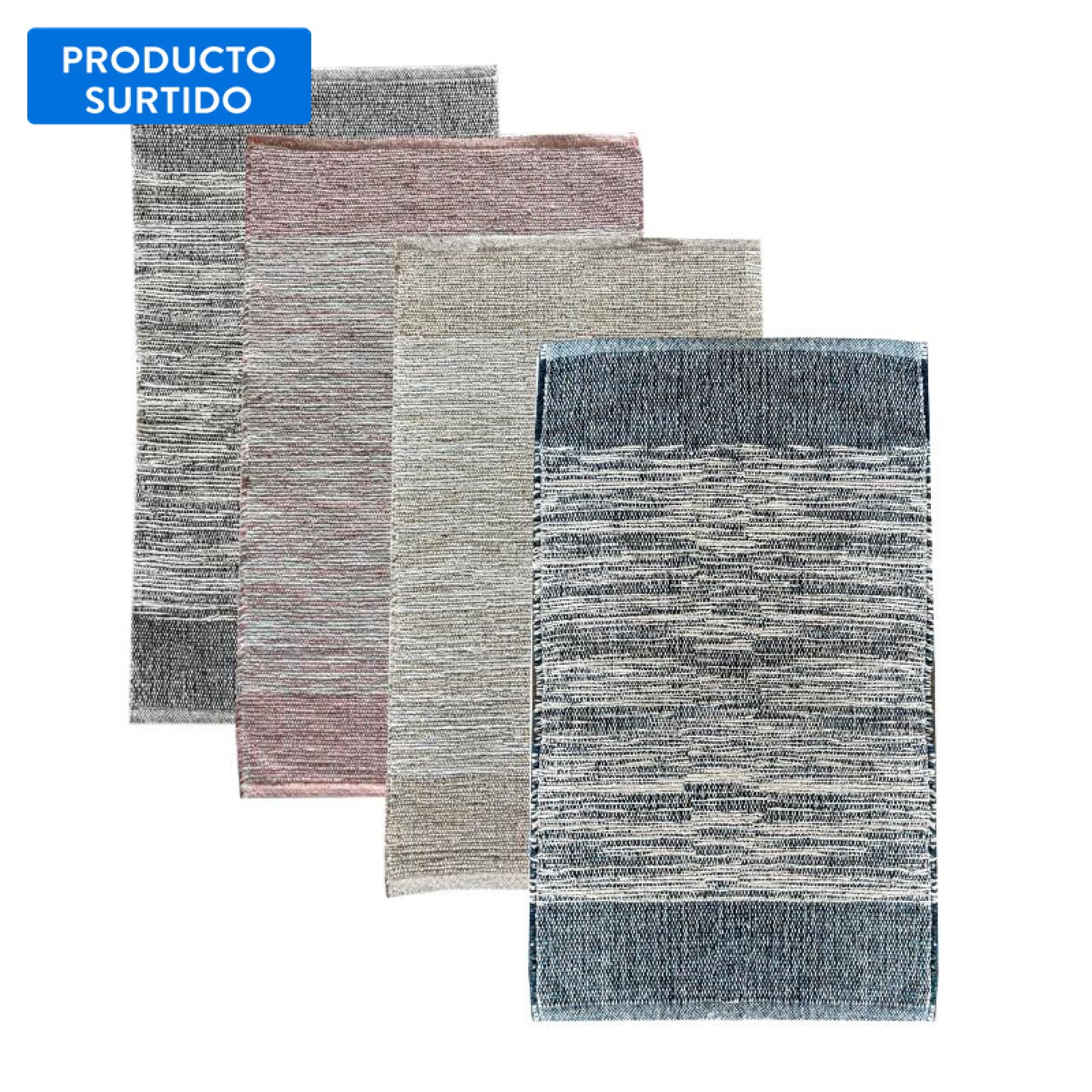 Alfombra india rectangular 120x170 Cm Algodón , color surtido 1 un