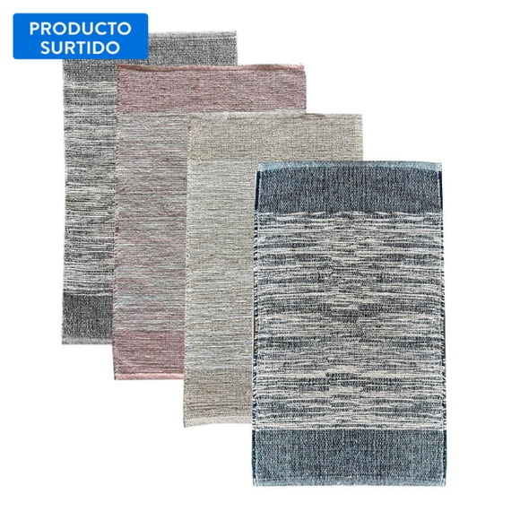 Alfombra india rectangular 120x170 Cm Algodón , color surtido 1 un