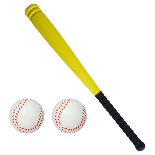Bates de Béisbol de Béisbol para Niños Bating Habilidades de Bateo de Juguetes Mini Bolas de Béisbol Suave de Béisbol Juego de Bateo para Niños para a amarillo 54cm
