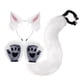 thumbnail image 3 of Disfraz De Gato Animal Cosplay Gatito Orejas De Peluche Furry Fancy Dress Up Blanco, 3 of 3