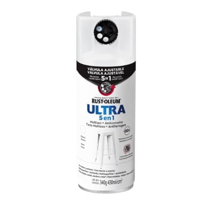 Rust-oleum - Pintura En Spray Ultra 5 En 1 Multisuperficie Anticorrosiva Blanco Mate 340 G