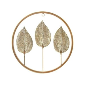 Oem - Adorno Decorativo Hojas Cuadro Estilo Metal 30X30Cm