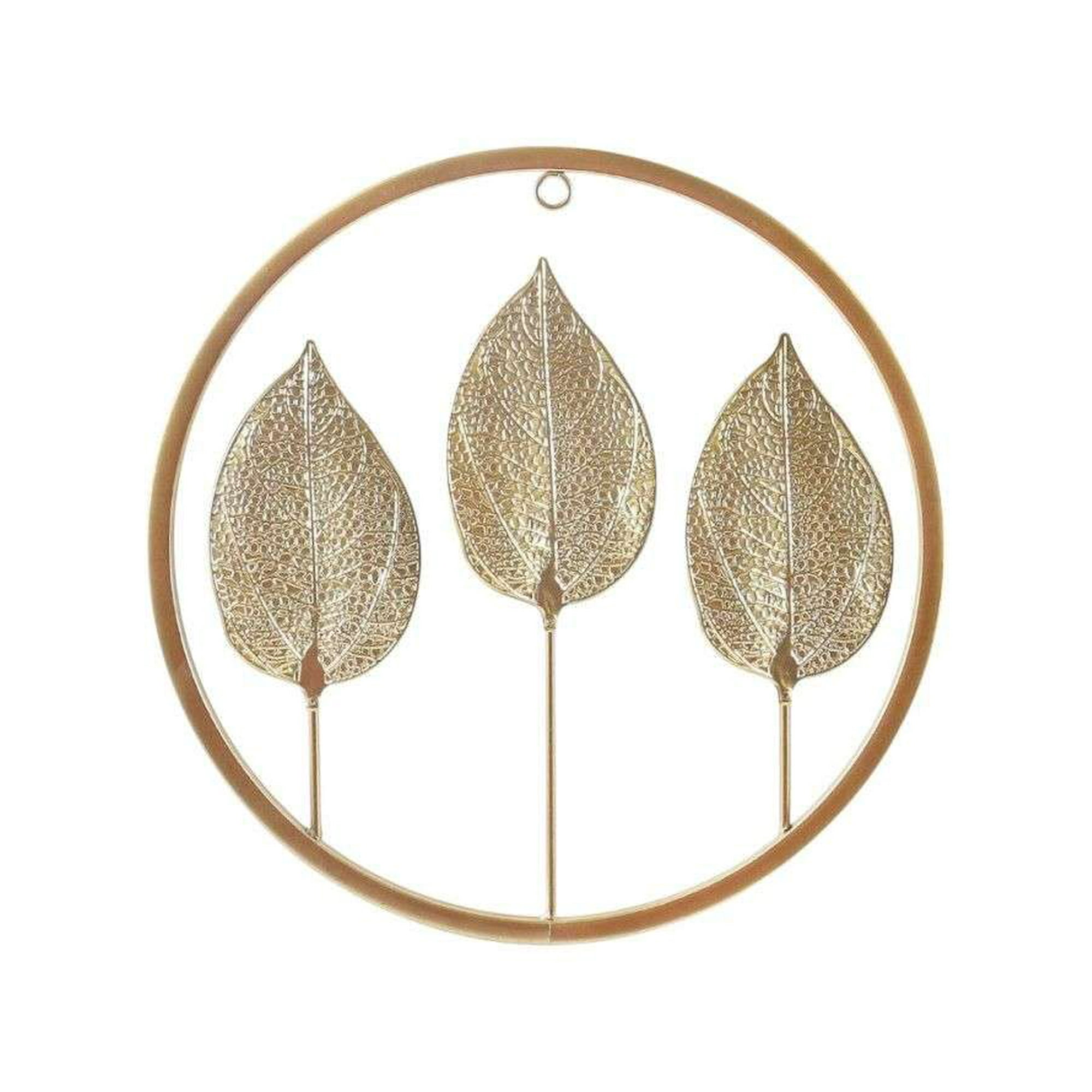 Oem - Adorno Decorativo Hojas Cuadro Estilo Metal 30x30cm