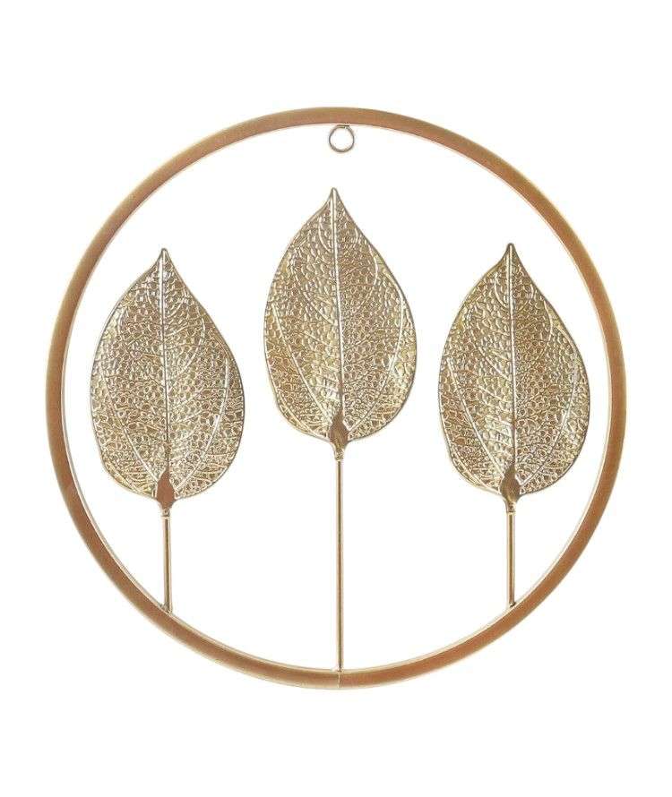 Oem - Adorno Decorativo Hojas Cuadro Estilo Metal 30X30Cm